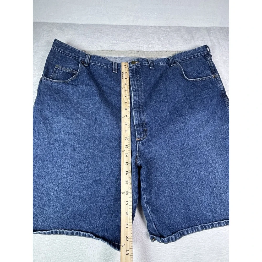 Wrangler Denim Shorts Mens 50 Carpenter Relaxed Dark Wash Blue 36505RS